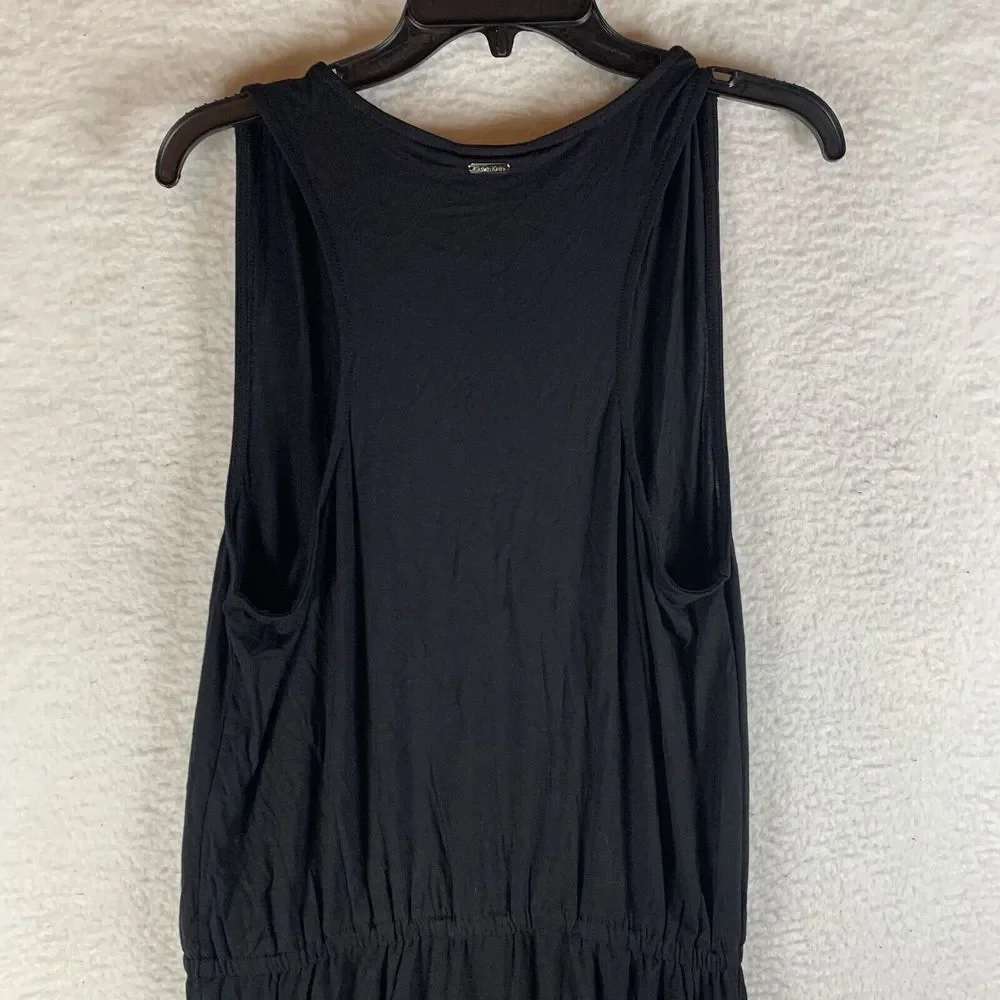 Calvin Klein Swim Cover-Up Women's S/M Black Rayon Surplice Neck Racerback S9495